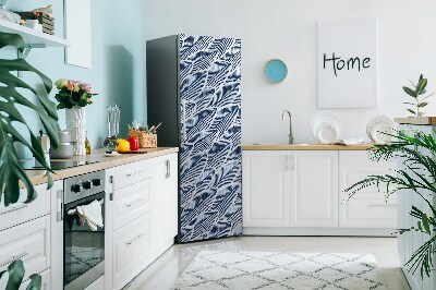 Kühlschrank matte Blaue blätter