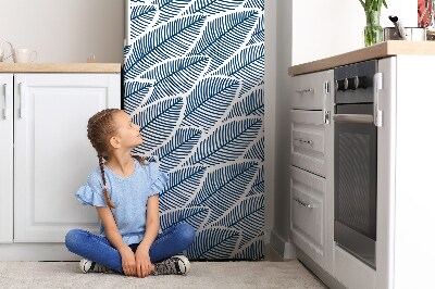 Kühlschrank matte Blaue blätter
