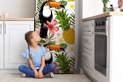 Kühlschrank magnet folie Toucan und ananas