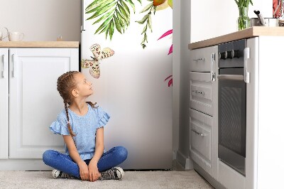 Magnet auf kühlschrank folie dekoration Tropenpflanzen