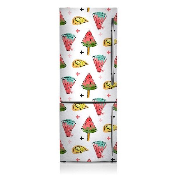 Kühlschrank aufkleber Wassermelone am stiel