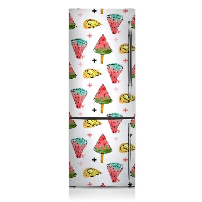 Kühlschrank aufkleber Wassermelone am stiel