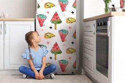 Kühlschrank aufkleber Wassermelone am stiel