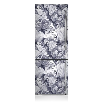 Kühlschrank aufkleber Graue blüten
