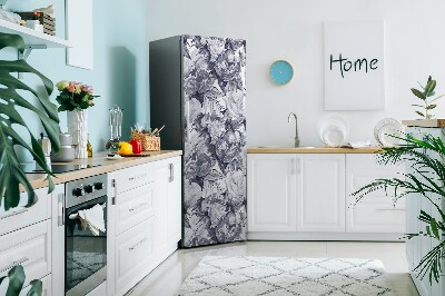 Kühlschrank aufkleber Graue blüten