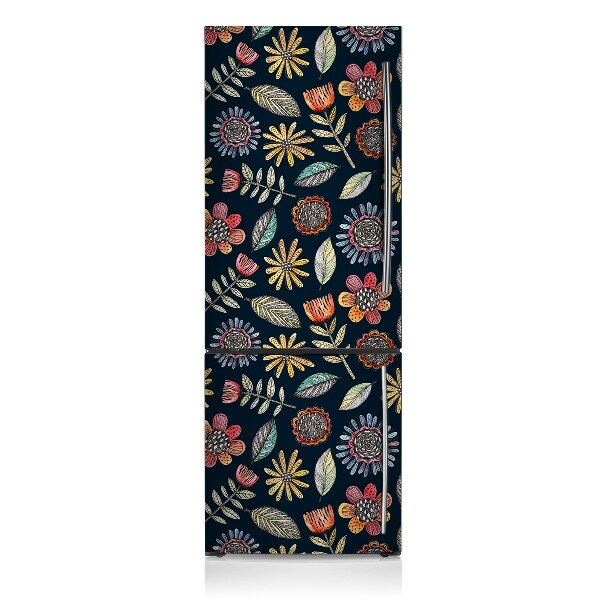 Kühlschrank matte Farbenfrohe blumen