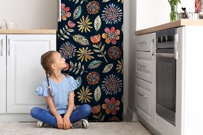 Kühlschrank matte Farbenfrohe blumen