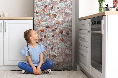 Kühlschrank matte Herbststadt