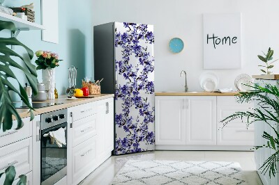 Kühlschrank matte Blaue blumen