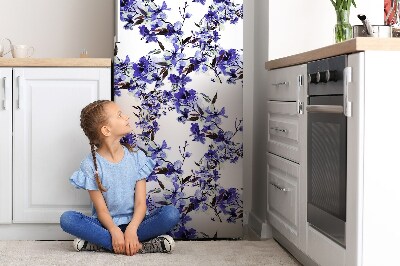 Kühlschrank matte Blaue blumen