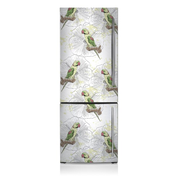 Kühlschrank magnet folie Grüne papageien