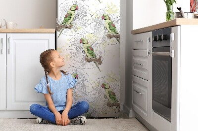 Kühlschrank magnet folie Grüne papageien
