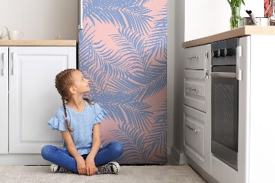 Kühlschrank aufkleber Blaue blätter