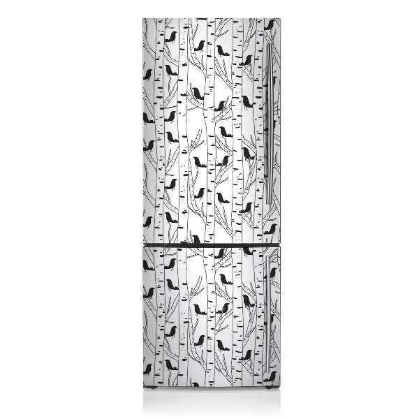 Kühlschrank magnet folie Vögel und bäume