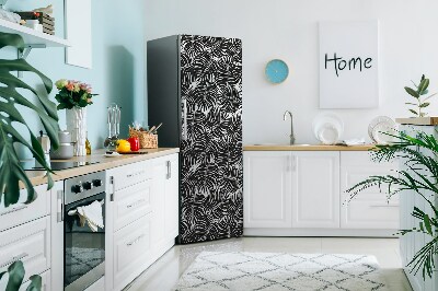 Kühlschrank aufkleber Schwarze blätter