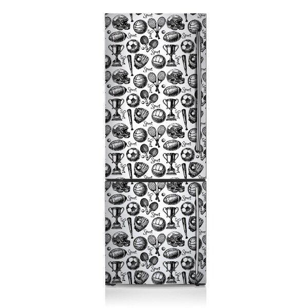 Magnet auf kühlschrank folie dekoration Sportmotive
