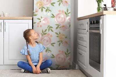 Kühlschrank aufkleber Aquarellblüten