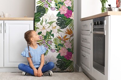 Kühlschrank aufkleber Exotische blüten