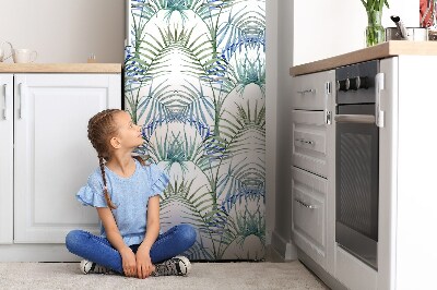 Magnet auf kühlschrank folie dekoration Tropenblätter