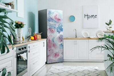 Magnet auf kühlschrank folie dekoration Pastellblumen