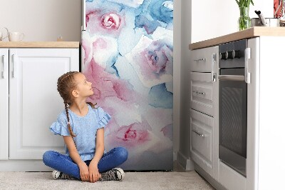 Magnet auf kühlschrank folie dekoration Pastellblumen