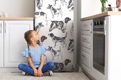 Magnet auf kühlschrank folie dekoration Model hunde