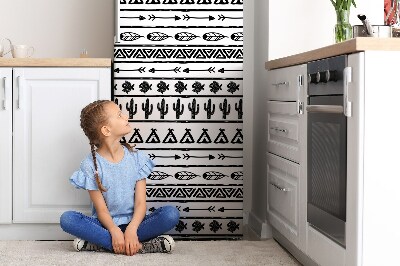 Magnet auf kühlschrank folie dekoration Boho schwarz und weiß