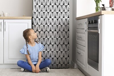 Kühlschrank matte Dreieckmuster boho