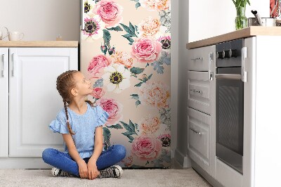 Kühlschrank matte Pastellblumen