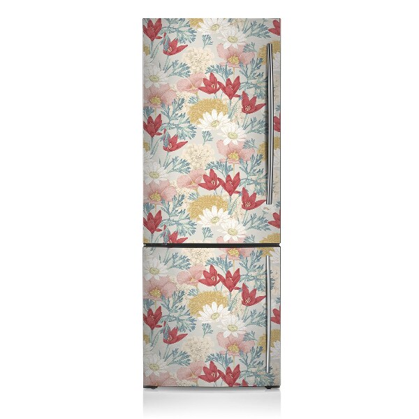 Kühlschrank matte Frühlingsblumen