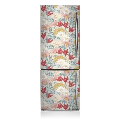 Kühlschrank matte Frühlingsblumen
