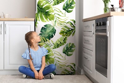 Magnet auf kühlschrank folie dekoration Exotische blätter