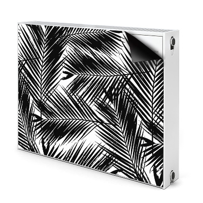 Magnet Heizkörperverkleidung Schwarze palmenblätter