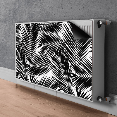 Magnet Heizkörperverkleidung Schwarze palmenblätter