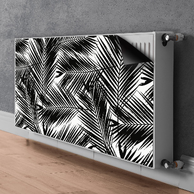 Magnet Heizkörperverkleidung Schwarze palmenblätter