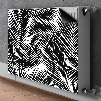 Magnet Heizkörperverkleidung Schwarze palmenblätter