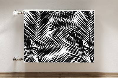 Magnet Heizkörperverkleidung Schwarze palmenblätter