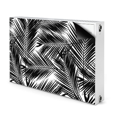 Magnet Heizkörperverkleidung Schwarze palmenblätter
