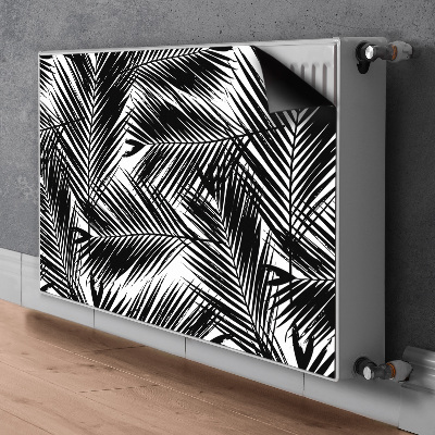 Magnet Heizkörperverkleidung Schwarze palmenblätter