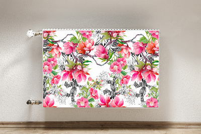 Heizkörperverkleidung magnet Aquarellblüten