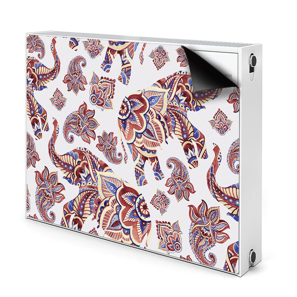 Dekorative Heizkörperabdeckung Paisley elephant