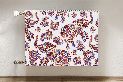 Dekorative Heizkörperabdeckung Paisley elephant