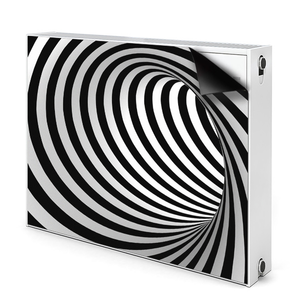 Magnet Heizkörperverkleidung Schwarz-weiß-wirbel