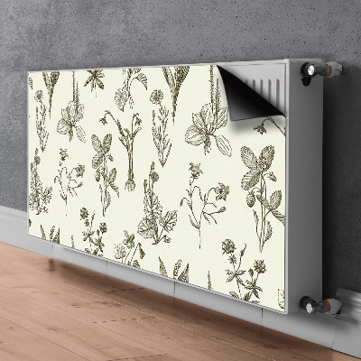 Magnet Heizkörperverkleidung Skizzierte blumen