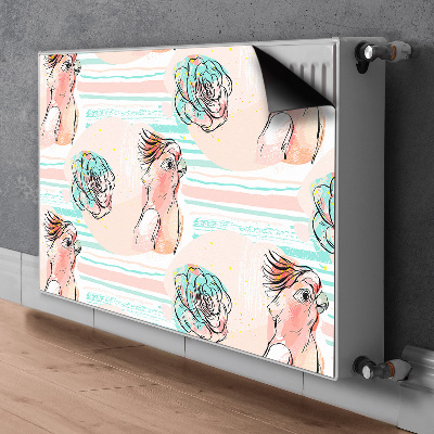 Magnet Heizkörperverkleidung Rosa papageien
