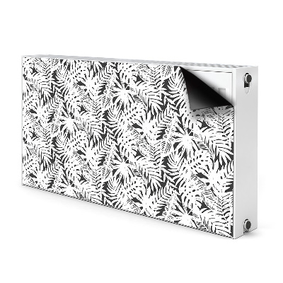 Magnet Heizkörperverkleidung Schwarz-weiß-blätter