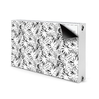 Magnet Heizkörperverkleidung Schwarz-weiß-blätter