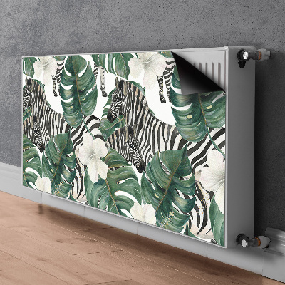 Heizkörperverkleidung magnetisch Zebras in den blättern