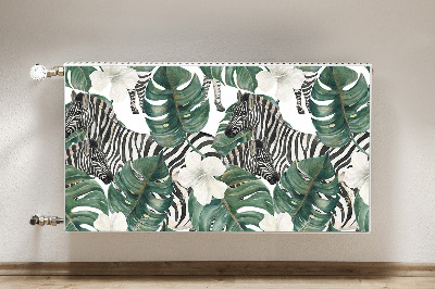 Heizkörperverkleidung magnetisch Zebras in den blättern