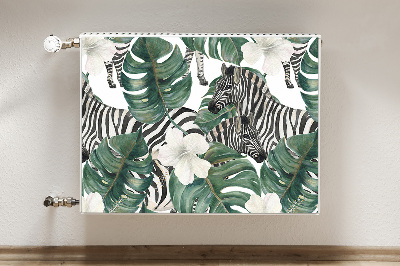 Heizkörperverkleidung magnetisch Zebras in den blättern